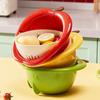 Vegetable Washing Basket Funny Large Capacity Strainer Double Layer Vegetable Fruit Colander Produce Basket Strainer for Rinsing Washing Berry