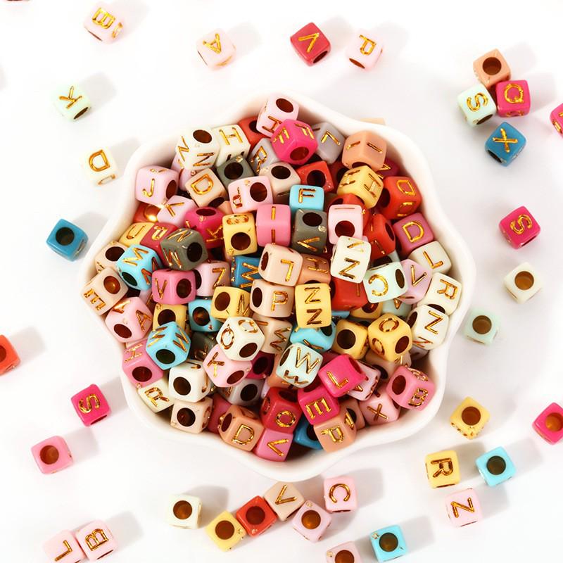 Acrylic Letter Beads for Kids' Jewelry Making – Educational DIY Beading Accessories