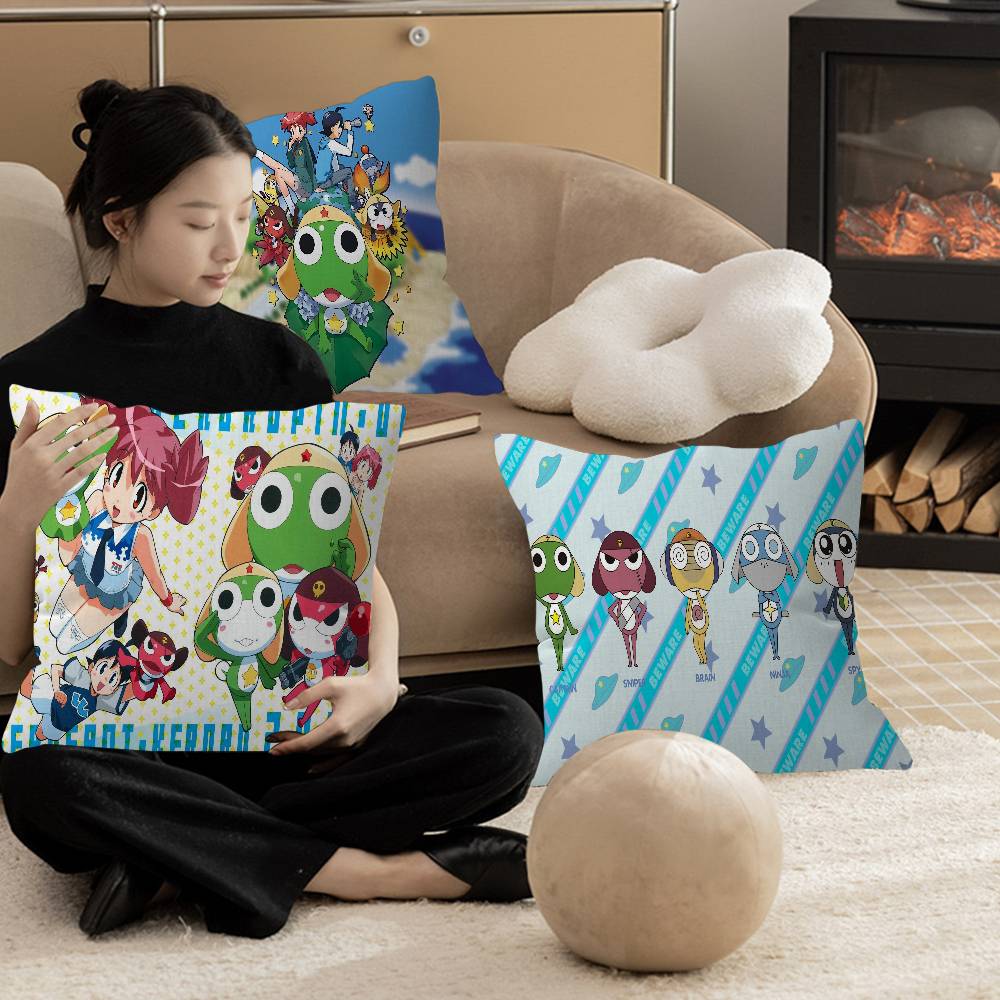 Classic Comedy Anime K-Keroro Personalized Pillow Cover Kids Bedroom Wild Party Decor Pillowcase Kid Birthday Shower Gift