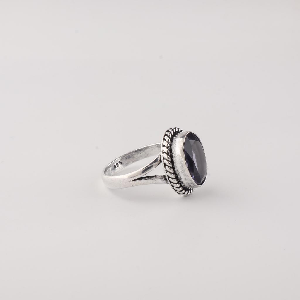 Iolite Gemstone 925 Sterling Silver Jewelry Handcrafted Partywear Women Ring For Girls RR-84-10