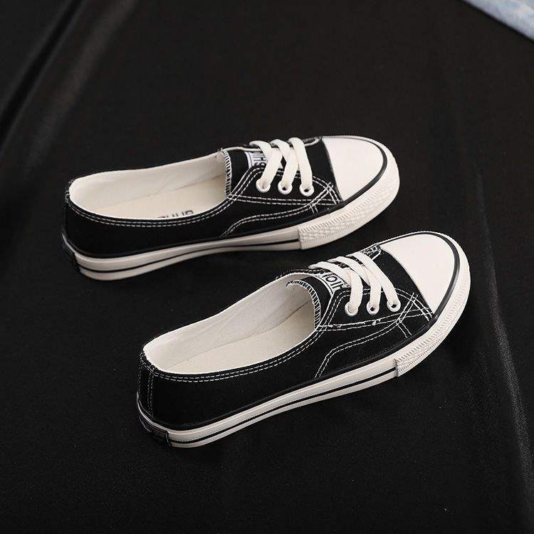 Frühling flache Öffnung atmungsaktive Segeltuchschuhe Damen flacher Boden koreanische Version Studenten kleine Stoffschuhe lässige faule Schuhe