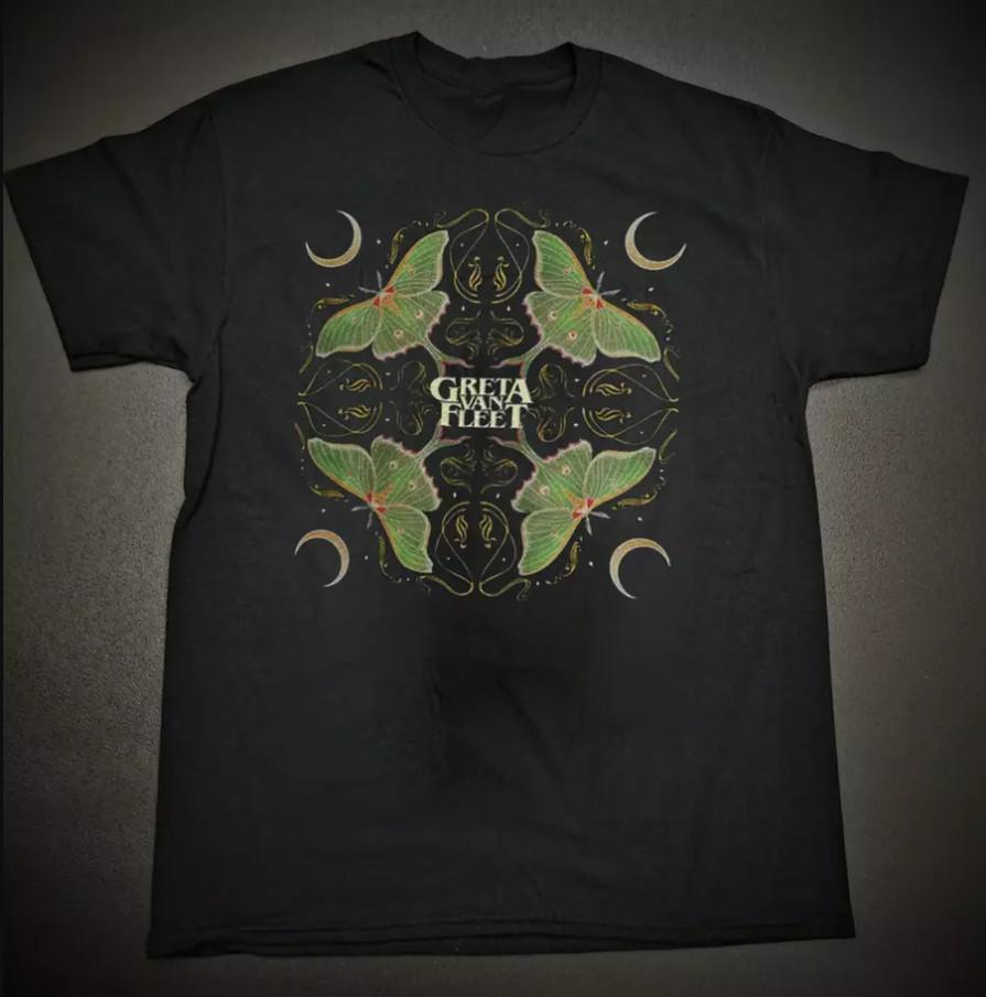 Greta Van Fleet Rock Moon Butterfly Music Band Tour T-shirt size S-5XL XXL