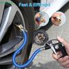 2 Pack Tire Inflator Hose with Locking Air Chuck - 12.2 Inch Rubber Extension Hose for Tire Pressure Guns