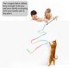 Cat Wand Toys Interactive Kitten Toys for Indoor Cats Colorful Teaser Wand String for Exercise Kitten Stick Kitty Rope Toy Rainbow Ribbon Cat Charmer