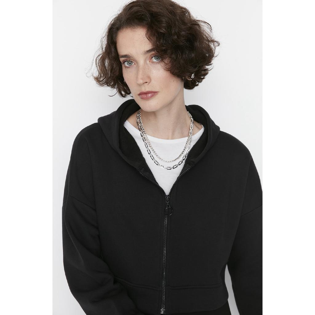 Beige gestricktes Sweatshirt