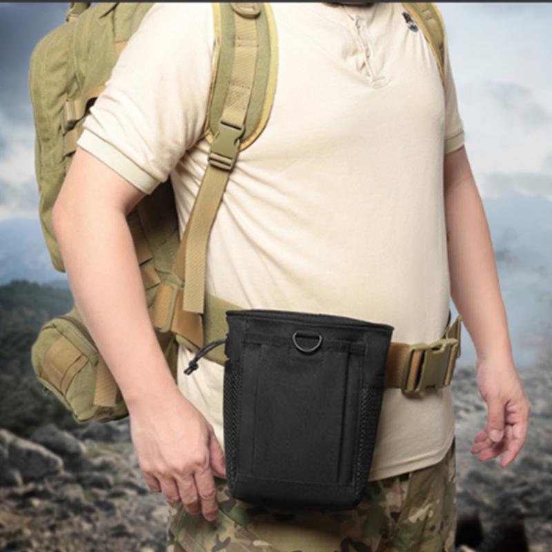 1Pcs Storage Bag Outdoor Molle Drawstring Magazine Dump Pouch Adjustable Utility Belt Fanny Hip Bag