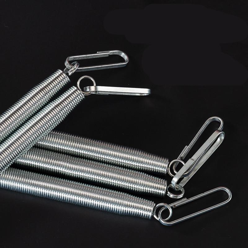 5PCS Puller Chest Expander Fitness Arm Strength Tension Spring Chromium Plated Steel Tension 10kg Extension Spring With Hook