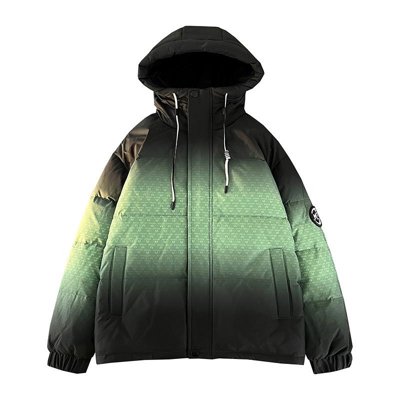 

Модный осенне-зимний теплый стиль, преодолевающий простой большой меховой воротник, свободная утепленная куртка средней длины на белом утином пуху для мужчин и женщин 3XL