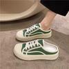 Baotou flat-soled slippers women's spring, summer and autumn canvas shoes soft-soled half slippers casual sports board shoes women's outer wear