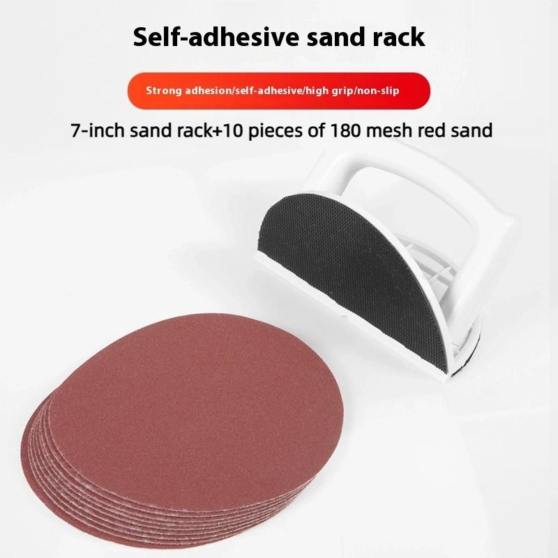 1 Satz Kunststoff Eckenschleifer Ergonomisches Handwerkzeug für Holzbearbeitung DIY-Projekte Selbstklebender Halbkreis Schleifpadhalter