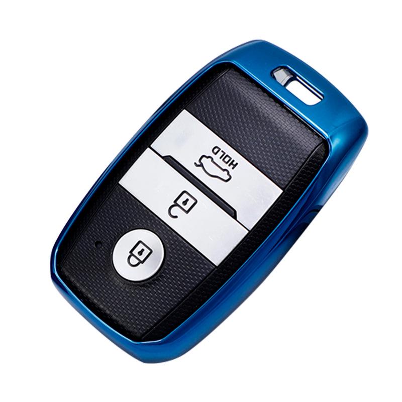 Kia K3/K4 Car Key Case: Compatible with Sportage, KX3, Yipao, KX57, Kaisen, CROSS, Sorento - Half-Pack Shell with Buckle