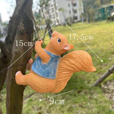 Animals Garden Ornaments, Garden Landscaping and Decking, Climbing Squirrel Pendant, Rabbit Monkey Duck Ornament
