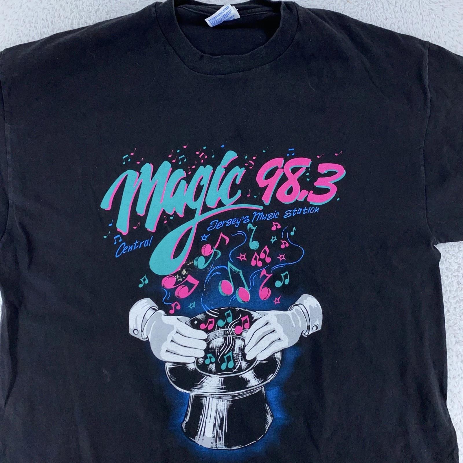 

Vintage Magic 98.3 Shirt Mens XL Central New Jersey Music Station Radio 90s Tee S