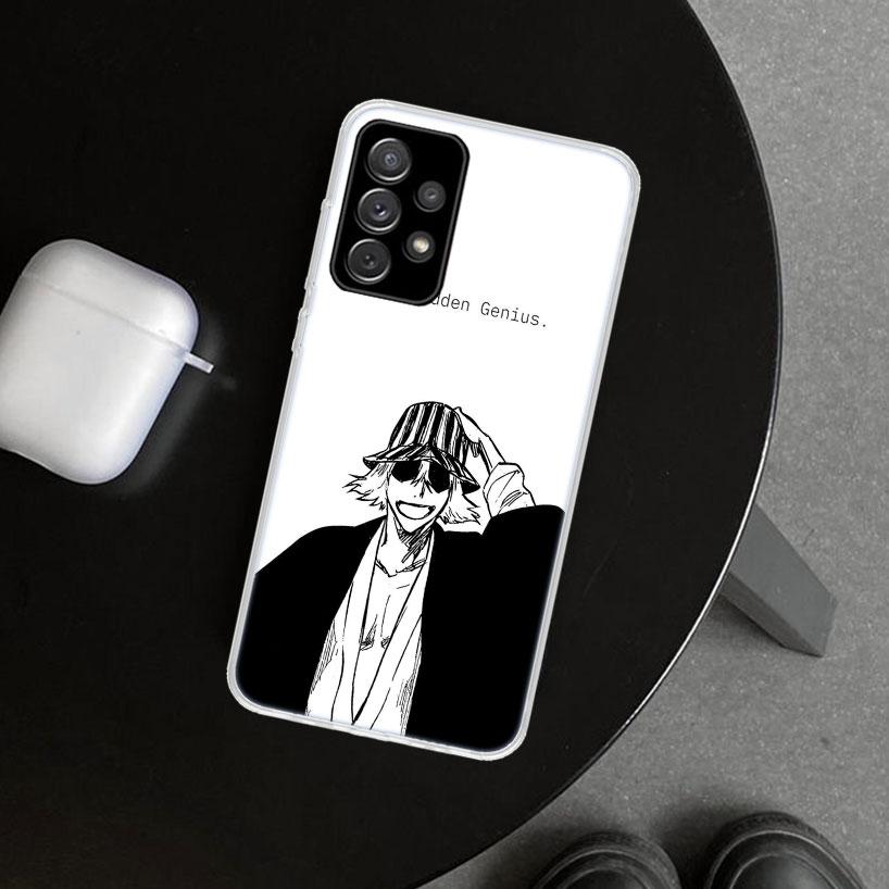 Bleach Kisuke Urahara Phone Case Cover for Samsung Galaxy A12 A22 A32 A52 A72 A02S A51 A50S A31 A20S A10S Note 20 Ultra 10 Plus