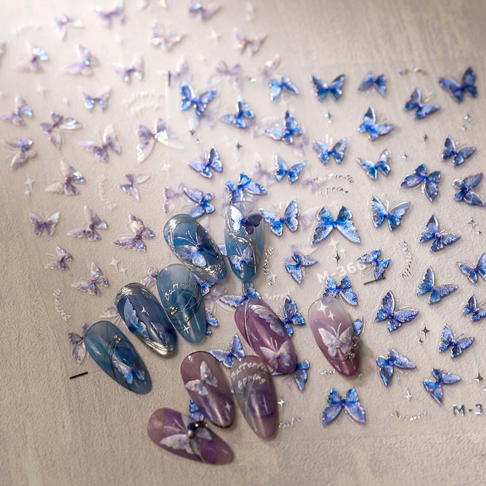 

Leaves Flower Nail Stickers Wildflowers Flower Nail Decorations Butterfly Nail Stickers Nail Salon