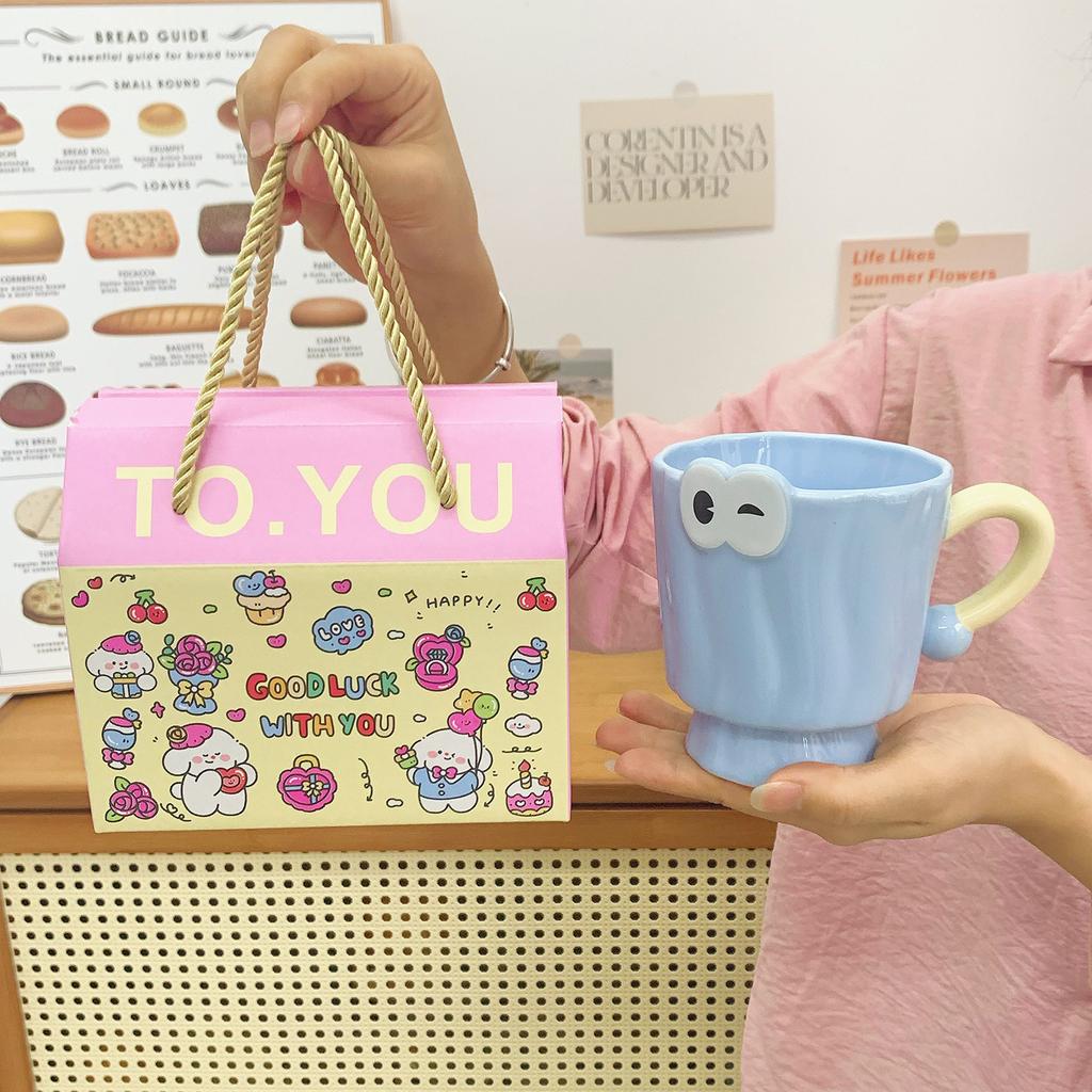 Mug with High Appearance and Cute Goblet Cup Ceramic Girl's Heart Cup for Home Use To Give Birthday Gifts To Girls' Best Friend