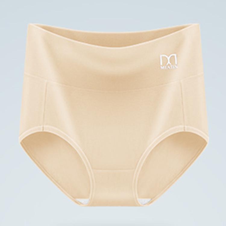 Four Seasons Mei Ya High Waist Cotton Women's Panties - Antibacterial Crotch, Hip Lifting, Abdomen Shaping Triangle Design.