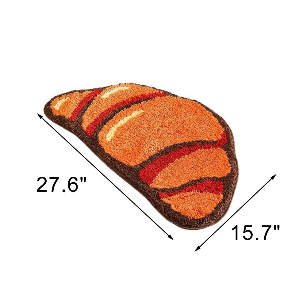 Non Slip Crescent Roll Shaped Rug Made from Soft Polyester Tufted Material Suitable for Living Rooms and Kitchen