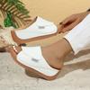 Platform Casual Slippers Women's Shoes Wide Strip Simple Fashion Fish Mouth Wedge Slippers