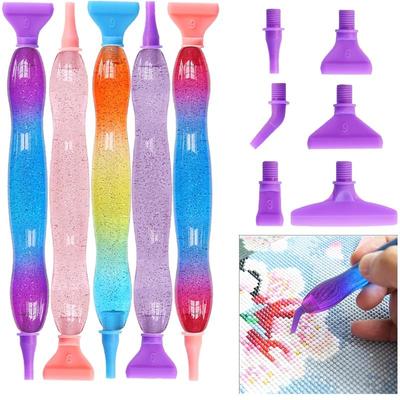 5D Diamond Painting Tool Resin Point Drill Pen New Diamond Painting Pen With Thread Design Multi-placer Pen Heads Kits