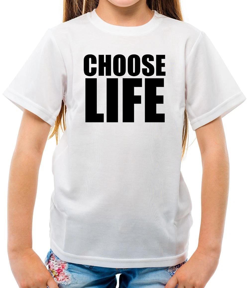 Choose Life - Kids T-Shirt - Slogan 80s Costume Retro Wham Fancy Dress 100