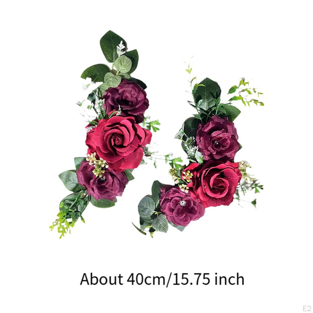 2 Pieces Artificial Flower Swags Decoration Hanging Wedding Arrangements for Entryway Celebrations
