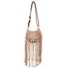 2025 Summer Hollow Out Shoulder Bags Weaving Beach Straw Bags Large Capacity Tassel Shoulder Crossbody Bags Vacation Handbags