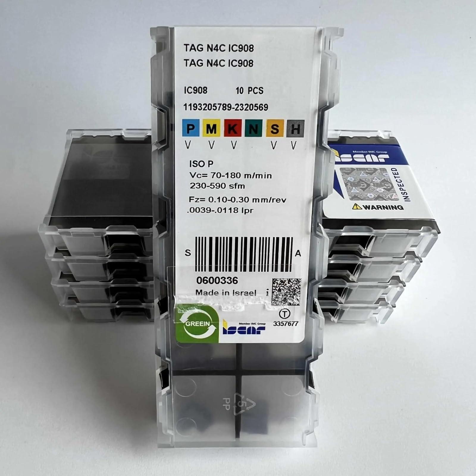 

ISCAR / TAGN4C IC908 /Industrial indexable Carbide Inserts 10 PCS