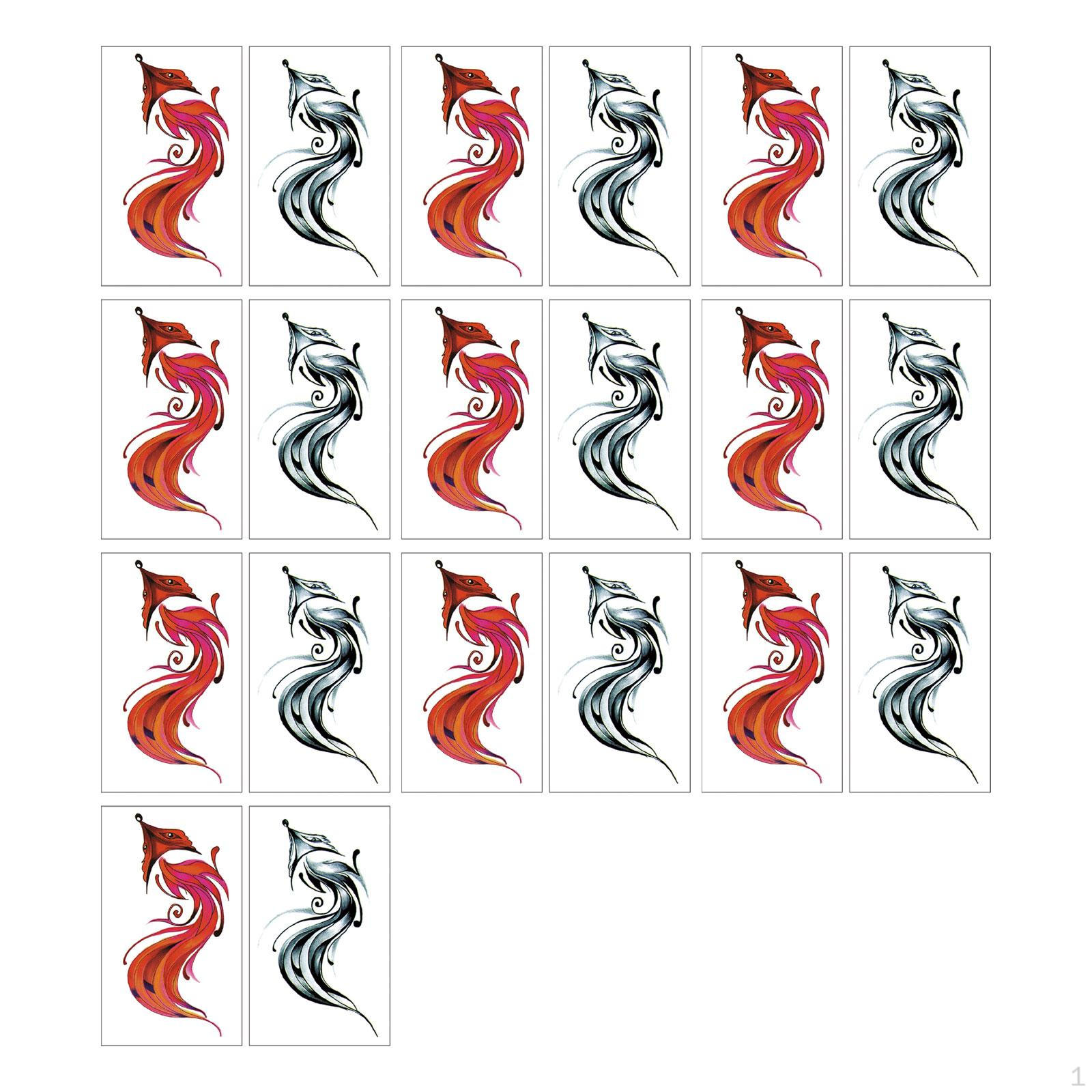 

20Pcs Face Tattoo Sticker Women Girls Waterproof for Body Chest Makeup Butterfly Daisy Fox