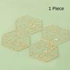 Acrylic Coaster Tea Cup Gold Foil Ins Same Creative Resin Table Mat Waterproof Heat-Resistant Mat Style Nordic Style