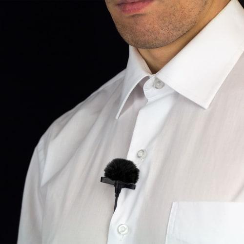 PATIKIL Fur Microphone Windscreen, 7mm x 62mm, Microphone Cover, Windscreen for Indoor and Outdoor Microphones, White