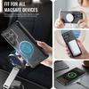 For Samsung Galaxy S24 Ultra Case AUTSPACE A12 Leather Back Cover with Magnetic Detachable Card Bag Kickstand