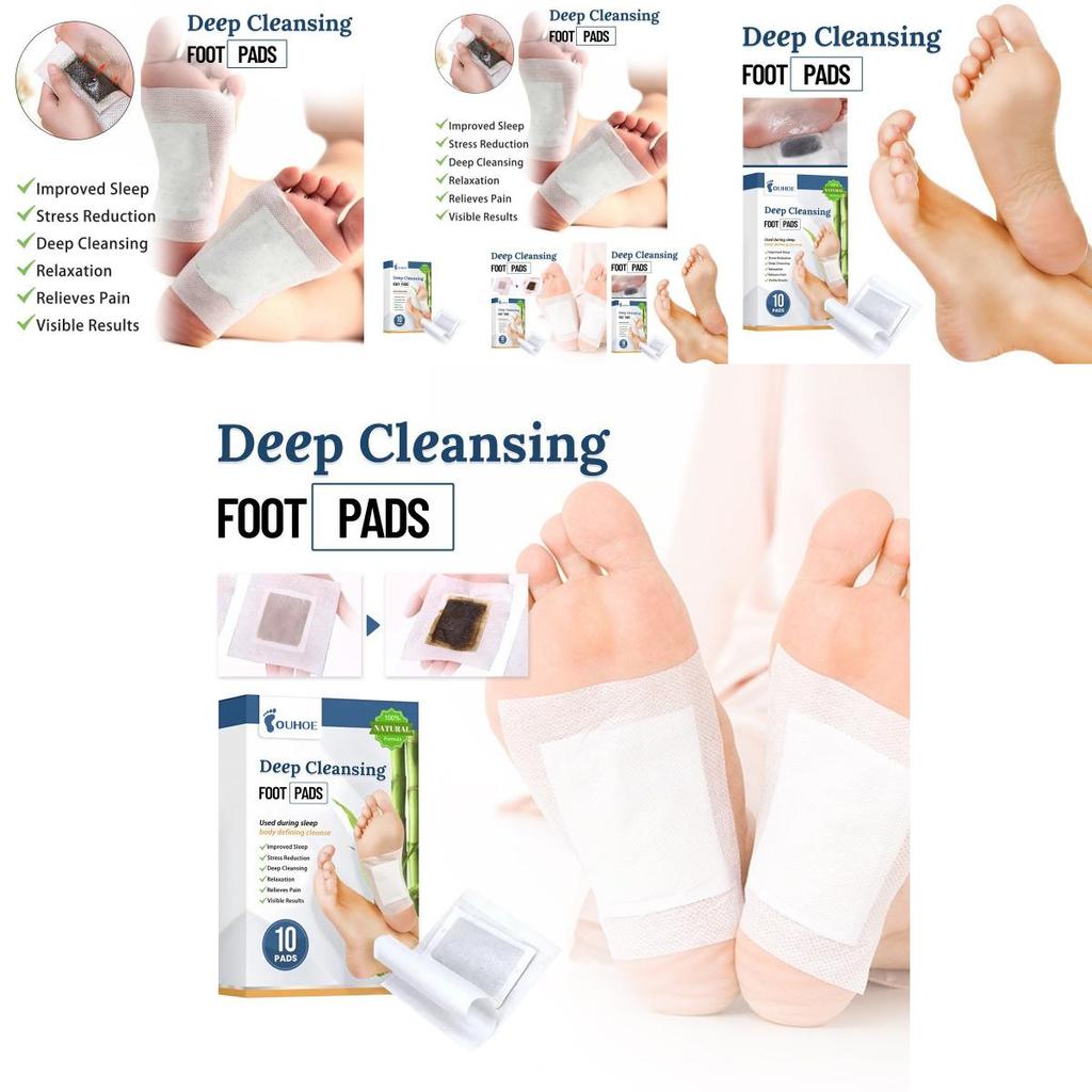 Ouhoe Deep Cleansing Foot Pads Relaxing Foot Care For Stress Relief And Detoxification 10 Pieces