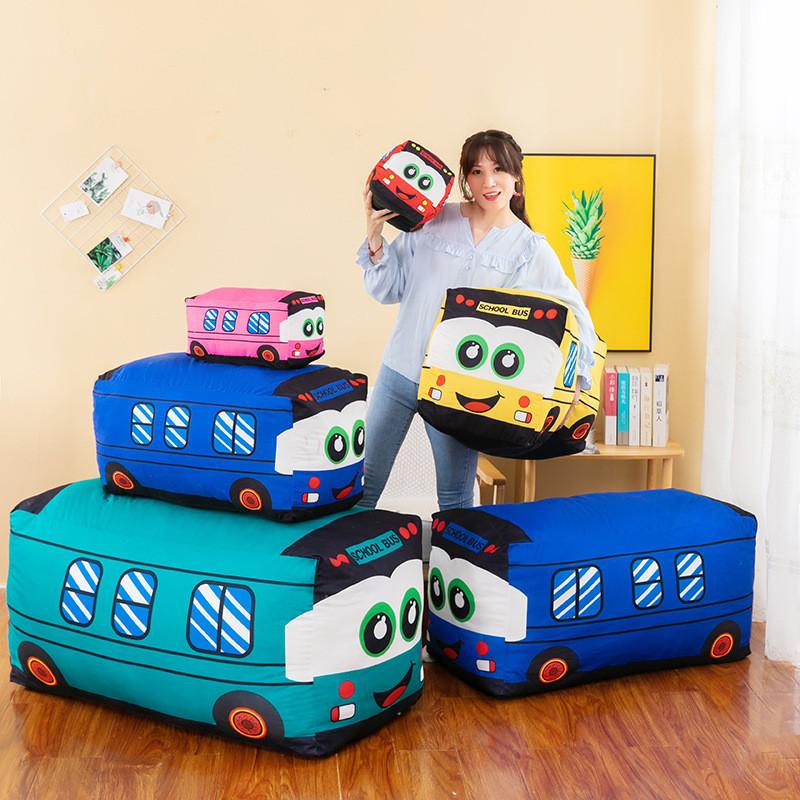 Plush Toy Minibus Doll Throw Pillow Room Decorated With Childrens Birthday Gift