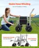 VEVOR Schlauchhaspelwagen, fasst bis zu 250 Fuß 5/8'' Schlauch, Gartenwasserschlauchwagen Mobile Werkzeuge mit 4 Rädern