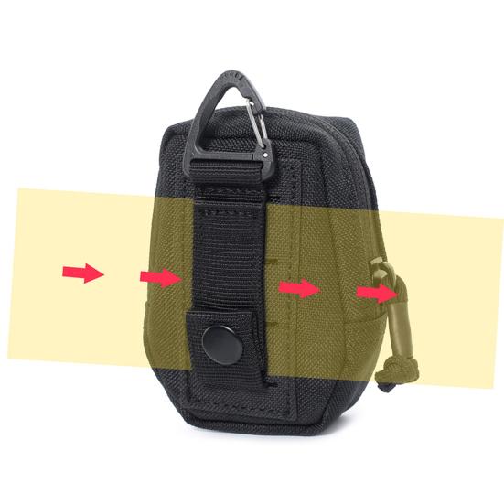 Gürteltasche, Mehrzweck-Mini-Schnallentasche mit Reißverschluss, Aufbewahrung von Reiseutensilien aus Nylon, Bergsteigen, Wandern, Gürteltasche zum Aufhängen für den Außenbereich