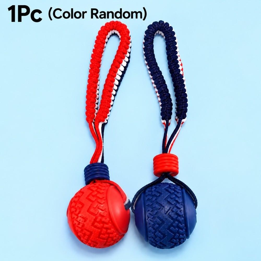 TPR Dog Chew Toy Teeth Cleaning Dog Training Ball Pet Bungee Rope Ball  for Small Medium Large Dog