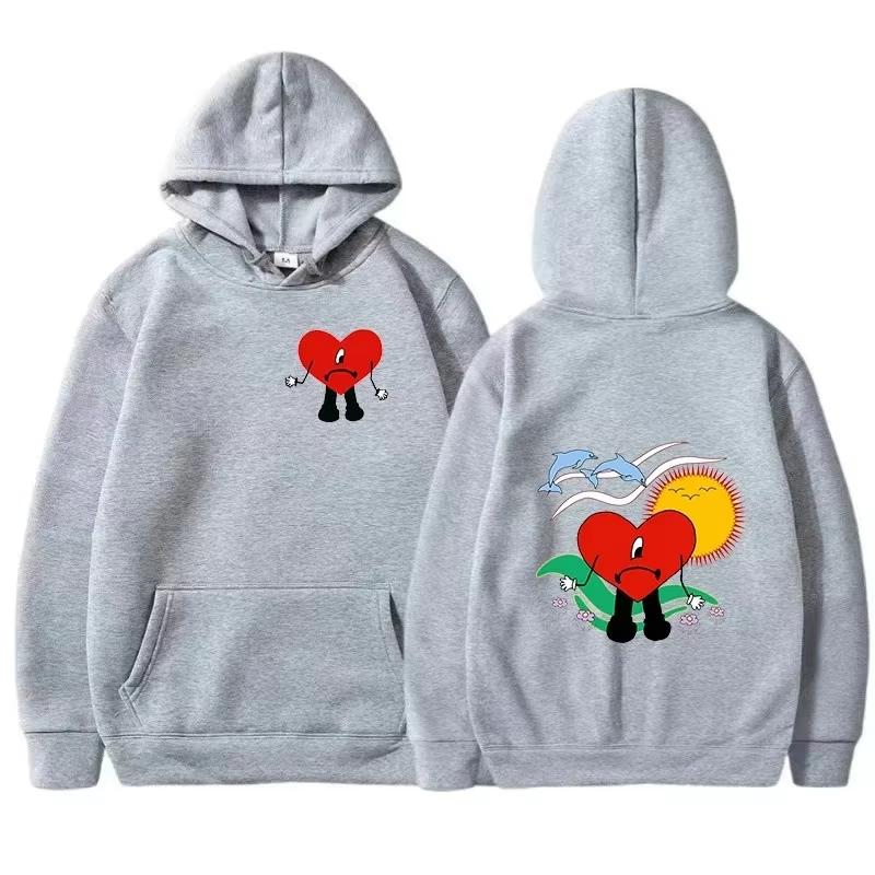 Lustige Bad Bunny Hoodies Un Verano Sin Ti Print Männer Frauen Streetwear Hoodie Mit Kapuze Sweatshirts Pullover Unisex Trainingsanzug Kleidung