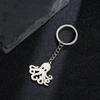 Octopus Pendant Keychain - Marine Animal Stainless Steel Keyring
