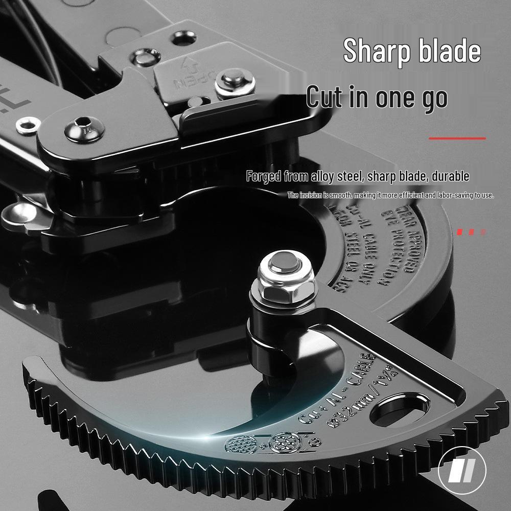 HS-325 Ratchet Cable Cutter: Wire Cutting Pliers for Copper and Aluminum