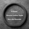 Universal Car Steering Wheel Cover 37-38cm Cowhide Suede Leather Wrap Breathable Non-Slip Auto Steering Wheel Cover for Cars