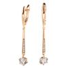 Kinel Vintage Rose Gold Color Long Earrings Zircon Pendant Jewelry KTJ