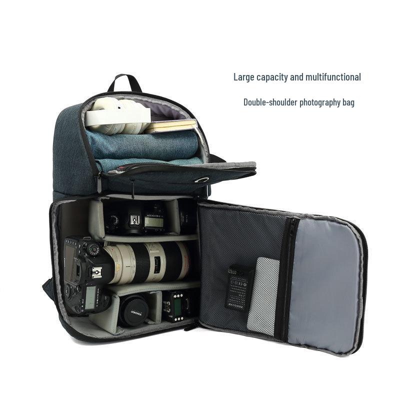 Waterproof SLR Camera Backpack with Large Capacity & Velvet Lining