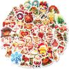 100 Christmas Theme PP Waterproof Decoration Stickers DIY Water Cup Laptop Skateboard Refrigerator Decoration