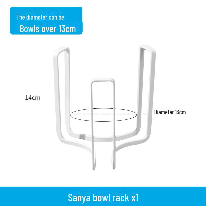Abtropfgestell für Geschirr und Schüsseln in der Küche zur Aufbewahrung auf der Arbeitsplatte und im Schrank