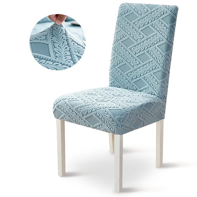 

1/2/4/6 PCS New Jacquard Chair Cover Dining Room Stretch Spandex Chair Seat Cover Protector Case For Kitchen Wedding Banquet 1-Pcs