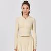 Antibacterial Bare Feel Sports Jacket - Long Sleeve, Zippered, Tight Fit for Yoga & Running, Spring/Autumn