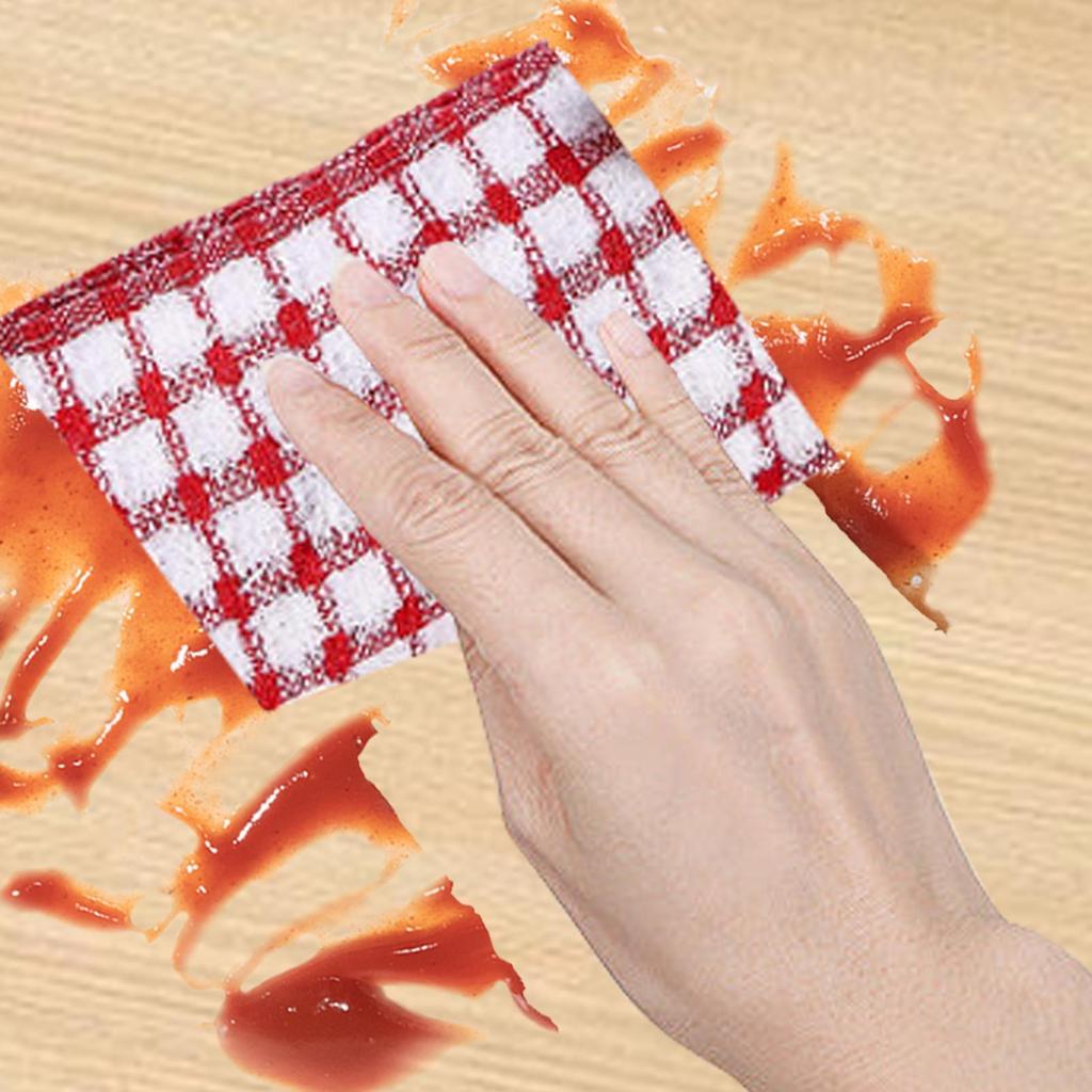 Terry Tea Towels 10Pcs Kitchen Tea Towels Absorbent Lint Catering Restaurant Cloth Dish Towels Cleaning Cloth Kitchen Cleaning
