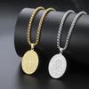 Edelstahl Heilige Brigitta Medaille Halskette Beidseitig St. Brigid Kreuz Halskette Katholisches Schutzamulett Schmuck