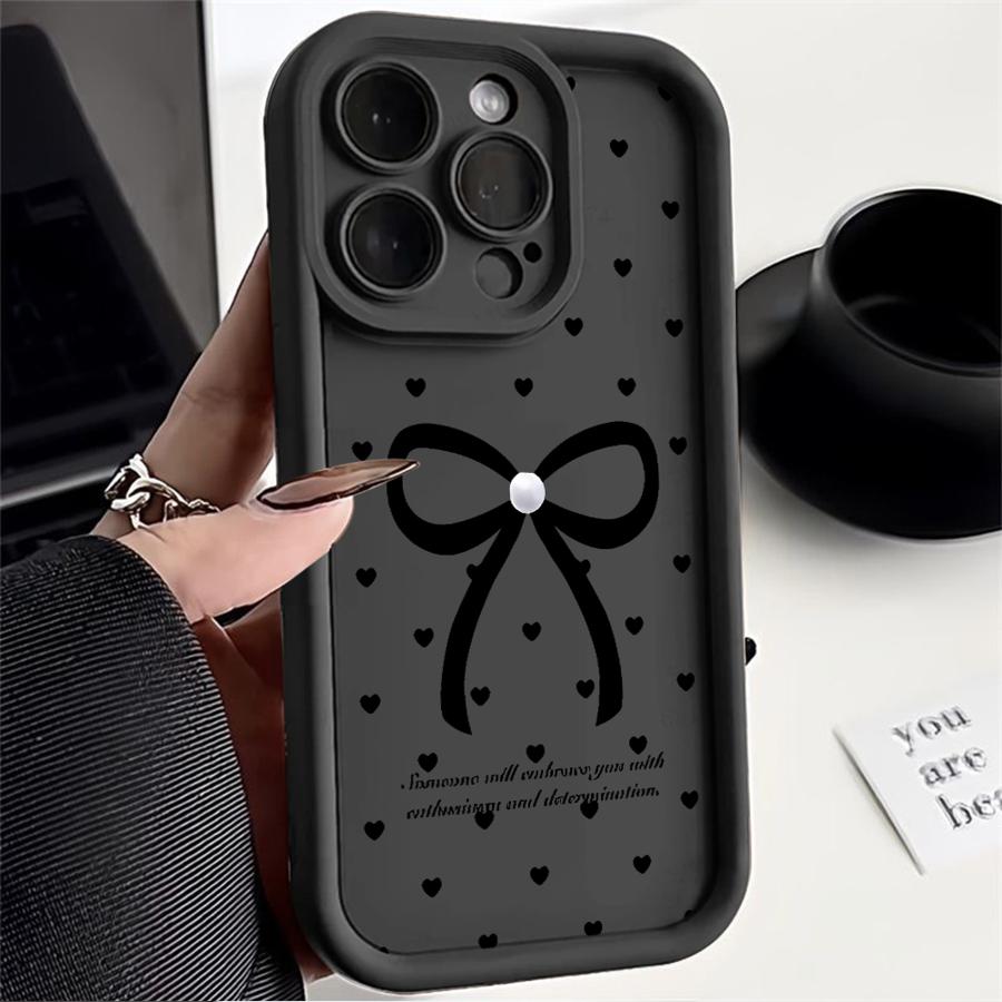 Cartoon Bow Case for iPhone 17 Pro Max 17e 12 Pro 14 11 13 16 15 Plus Air Phone Cover